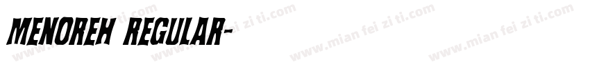 menoreh Regular字体转换